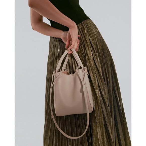 Newbella Women's Off-white Soft PU Leather Shoulder Tote Hobo Purses with Zipper - Picture 3 of 9